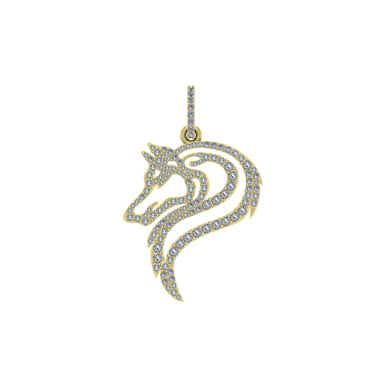 HIP-HOP ANIMAL  DIAMONDS  PENDANT